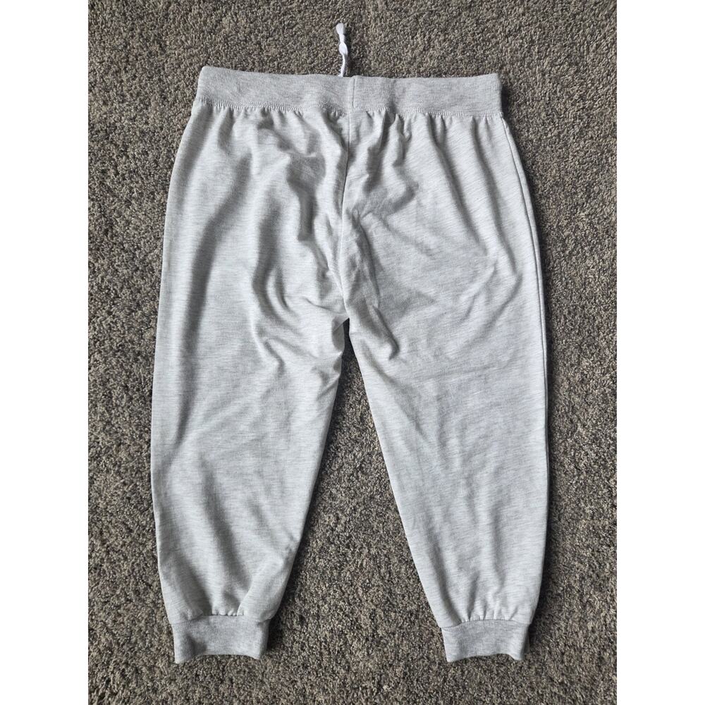 Coco Limon Women's Light Gray Cropped Capri Jogger Sweatpants Size Large - Picture 2 of 5